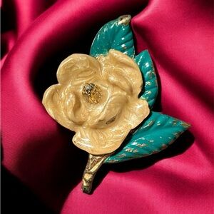 VINTAGE1998 ENSEMBLE HALLMARK USPS FLOWERING TREE BROOCH ENAMELED BROOCH 2”x1.5”